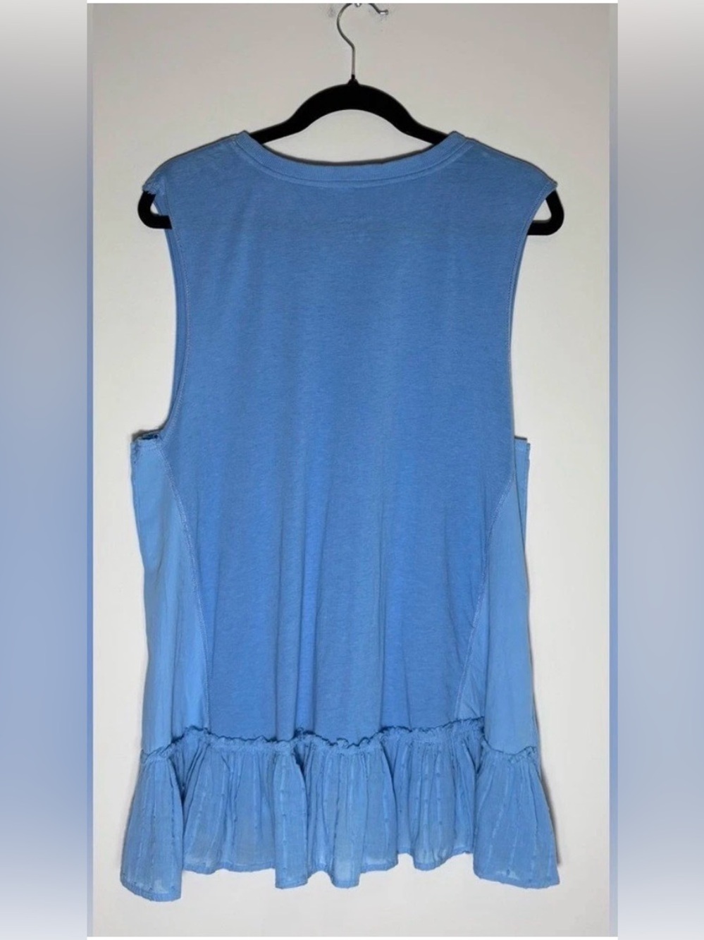 Pilcro Ruffled Babydoll Muscle Tank – Blue | Size Small - Picture 3 of 6